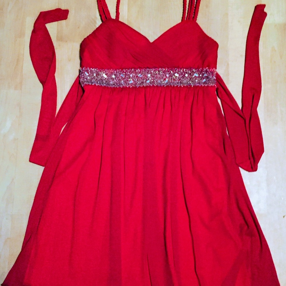 Glamorous dress.